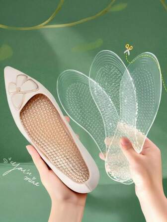 Semelles en silicone pour femmes, coussins épais sur toute la longueur, ultra doux et confortables, anti-fatigue, résistant aux odeurs, ajustables