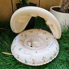 Infant Swimming Pool Float With Canopy, Inflatable Baby Swim Ring With Detachable Sunshade, Outdoor Swimming Pool Accessories And Pool Party Games, Toddler Swimming Float Toy - Multicolor - View 6