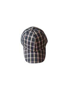 Unisex Koreanische Mode karierte Baseballkappe, lässiger Sonnenschutz Hut