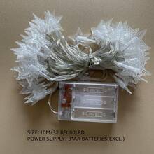 1pc Star String Lights, Indoor Decor Ambient Lighting For Room, Birthday Party, Wedding, Holiday, Gift Fairy Lights - Warm White - View 10