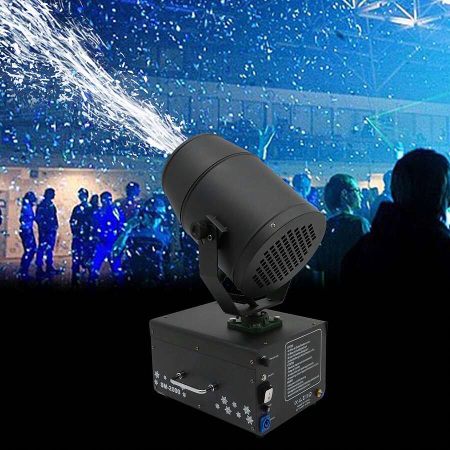WANLECY 1200W Shaking Head Jet Foam Machine Party Snow Foam Machine For Stage Wedding US - US A Type Plug(110-127V) - View 1