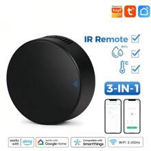 Tuya WLAN IR-Fernbedienung mit Temperatur- und Luftfeuchtigkeitsüberwachung, für Klimaanlage, TV, Smart Home, Infrarot-Universalfernbedienung für Alexa/Startseite