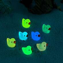 10/30/50pcs DIY Mini Yellow Duck, Glowing Mini Resin Yellow Duck, Mini Toy, Glowing Small Animal In The Dark, Suitable For Holiday Gifts, Sock Gifts, Party Gifts, Prank Games, Landscape Gardens