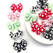 5 Stücke Silikon Perlen, klassische schwarz-weiße schleifen-förmige lose Abstandshalter Perlen, geeignet für selbstgemachten DIY Schmuck, Armbänder, Halsketten, Schlüsselanhänger/Stift Perlen, Handyanhänger, Taschenanhänger, Geburtstagsgeschenke und Geschenke für Frauen