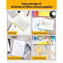 New SUNEE Plastic Mh Zipper Pouch 10x14 In (6 Colors, 24 Packs),Extra Large Water-Ristant Zip Bag For School Ice Pli, Puzzl & Gam Anizing Storage - Multicolored 10x14 - View 5