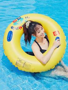 1 件超大加厚游泳圈，防倾覆，初学者游泳圈，男女款，充气水上浮圈 - 彩色 - 查看 10