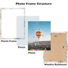 New 14x19 Picture Frame Black For Poster Photo Picture, Horizontal And Vertical Formats For Wall Hanging, 14 X 19 Wall Gallery Poster Photo Frame  Shatter Ristant Plexiglass,Rustic - Rustic White 14x19 inch - View 2