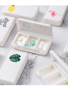 3 Grids Mini Pill Case Plastic Travel Medicine Box Cute Small Tablet Pill Storage Organizer Box Holder Container Dispenser Case - Multicolor - View 2