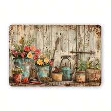Charming Vintage Floral Metal Tin Sign - 30.48x20.32cm Rust-Proof & Waterproof Wall Art For Home, Office, Bar, Cafe, Garage & Library - Durable, Easy To Hang Indoor/Outdoor Decor