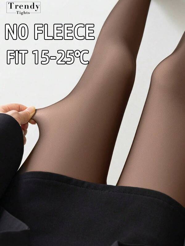 1 pieza Medias de seda de mujer para primavera y otoño de 80g/220g, calcetines largos negros sexys y transparentes, legins y pantis gruesos y cálidos de felpa para otoño e invierno, pantalones ceñidos para trabajo y negocios en invierno (adecuados para 10-25°C)