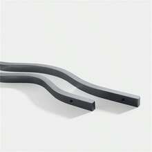 1 Pc Simple Aluminum Alloy Black Brushed Furniture Cabinet Door Handles Curved Wardrobe Drawer Cabinet Door Handle Furniture Hardware