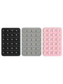 3/4个装硅胶粘性手机支架，防滑硅胶粘性手机支架，手机壳支架，免提手机配件，自拍和视频支架，1/2/5/10/50/100个装，多功能手机配件，适用于所有型号 - 彩色 - 查看 90