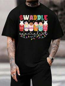 Adorable Pelele para Bebé Recién Nacido - Suave Camiseta de Algodón para Enfermeras, Doulas y Nuevas Madres - Regalo Perfecto para el Baby Shower para Cuidadores y Padres - Negro - Ver 1