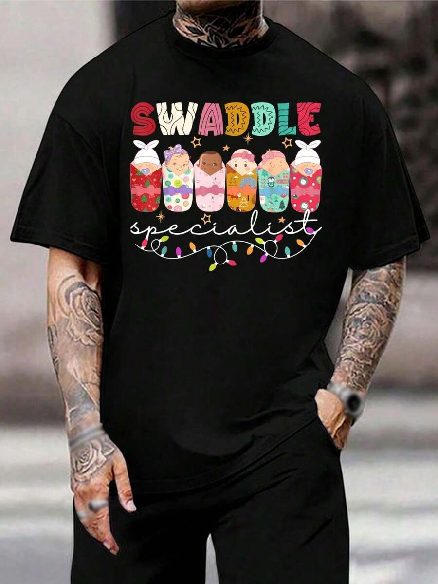 Adorable Pelele para Bebé Recién Nacido - Suave Camiseta de Algodón para Enfermeras, Doulas y Nuevas Madres - Regalo Perfecto para el Baby Shower para Cuidadores y Padres - Negro - Ver 1