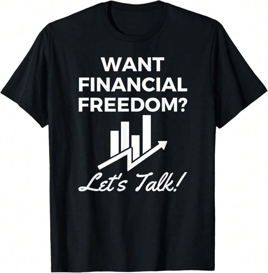 Financial Advisor Planner Let'S Talk Freedom T-Shirt?SP Thoughtful Gifts - 黑色 - 查看 1
