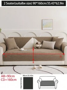 1入防水防油沙發坐墊，現代極簡設計全季節沙發墊，抗污、防刮花、防滑沙發套，防塵、防髒、可清洗不易褪色的L形沙發和1、2、3或4個座位套 - 咖啡棕 - 查看 15