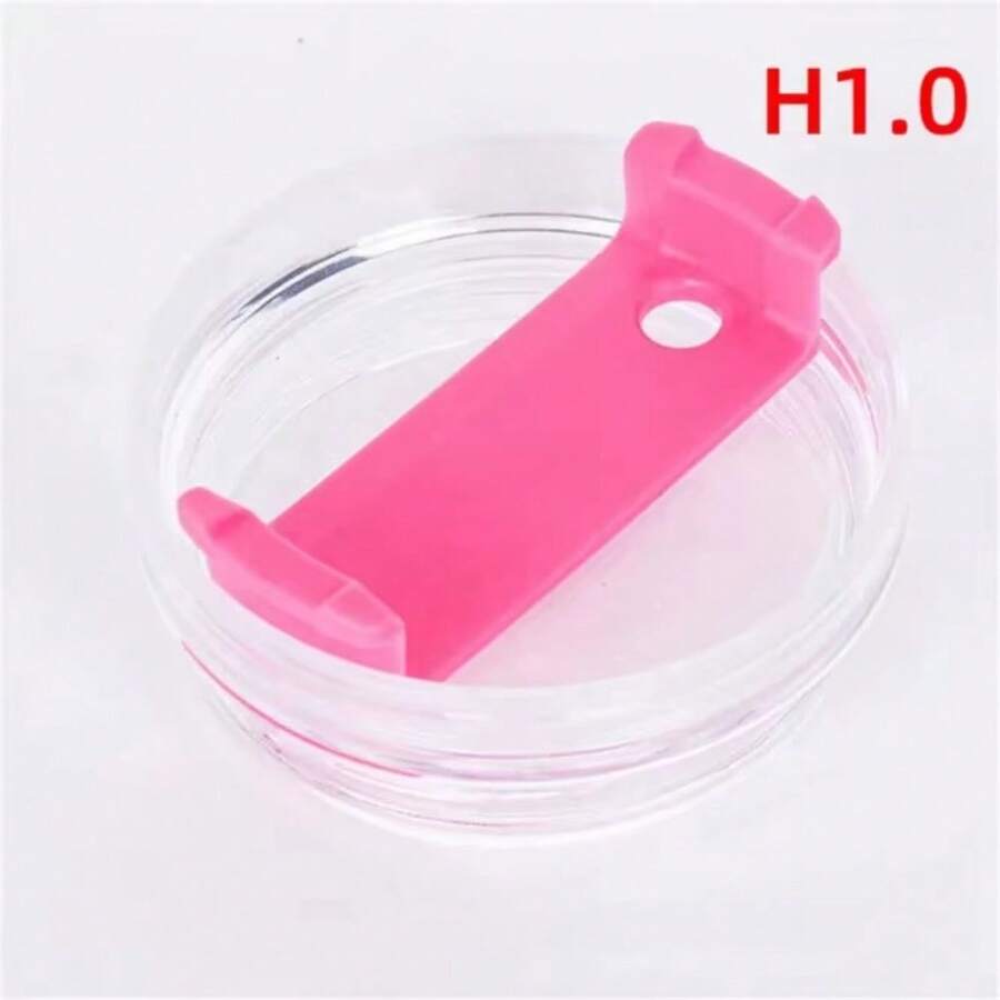 Silica Gel Replacement Lids For 40 Oz Tumbler With Handle Cap Fit H2.0 40Oz Mug Cup Accessories - H1 亮粉色 - 查看 1