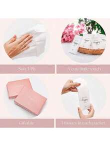 Wedding Tissues Packs For Guests- Set Of 80- For Your Happy Tears Tissues- Wedding Favors For Guests – Frosted-Paper – Bulk Individual Tissue Packs & Items For Wedding Welcome Bags By PureRejuva - 1 Count (Pack Of 80) - View 5