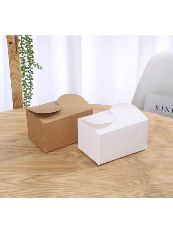 Caixa de papel kraft para biscoitos, doces e tortas, embalagem para alimentos, caixa de presente