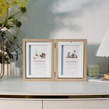 1 套双面旋转小相框 4x6、5x7、3.5x5 英寸，铰链折叠多孔相框拼贴带玻璃面板，垂直相框用于桌面展示，家居装饰，适合圣诞节、婚礼、生日礼物，送给女性、妈妈、奶奶、家人、宠物的照片 - 多色 - 查看 22