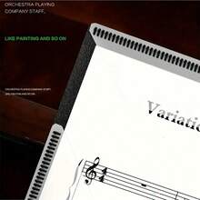 1 Piece Premium Piano Sheet Music Clip - A4 Size, Three-Fold Design, Six-Page Capacity, Durable And Lightweight, Secure Page Holder Perfect For Musicians And Performers