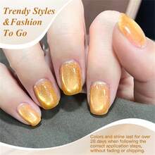 Mtssii 1 件海蓝色猫眼凝胶指甲油，7ml 果冻磁性猫眼凝胶指甲油，半永久性可去除 UV 凝胶清漆，适合夏季指甲美甲 DIY 适合家庭和沙龙