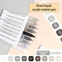 1支装126色丙烯马克笔，软头，适合学生使用，不透明，可混色，高品质美术用品，适合DIY，返校礼物