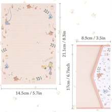 27 PCS Stationary Writing Paper With Envelopes Set Cute Vintage Floral Letter Writing And Stationery Paper Envelopes(18 Sheets With 9 Envelopes) - Multicolor - View 4
