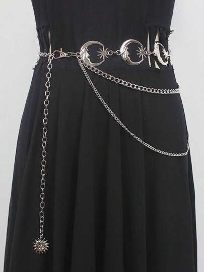 1 Piece Pack - Women's Multi-Layer Metal Waist Chain - Simple And Versatile Dress For Formal Occasions - Daily Casual Decoration
