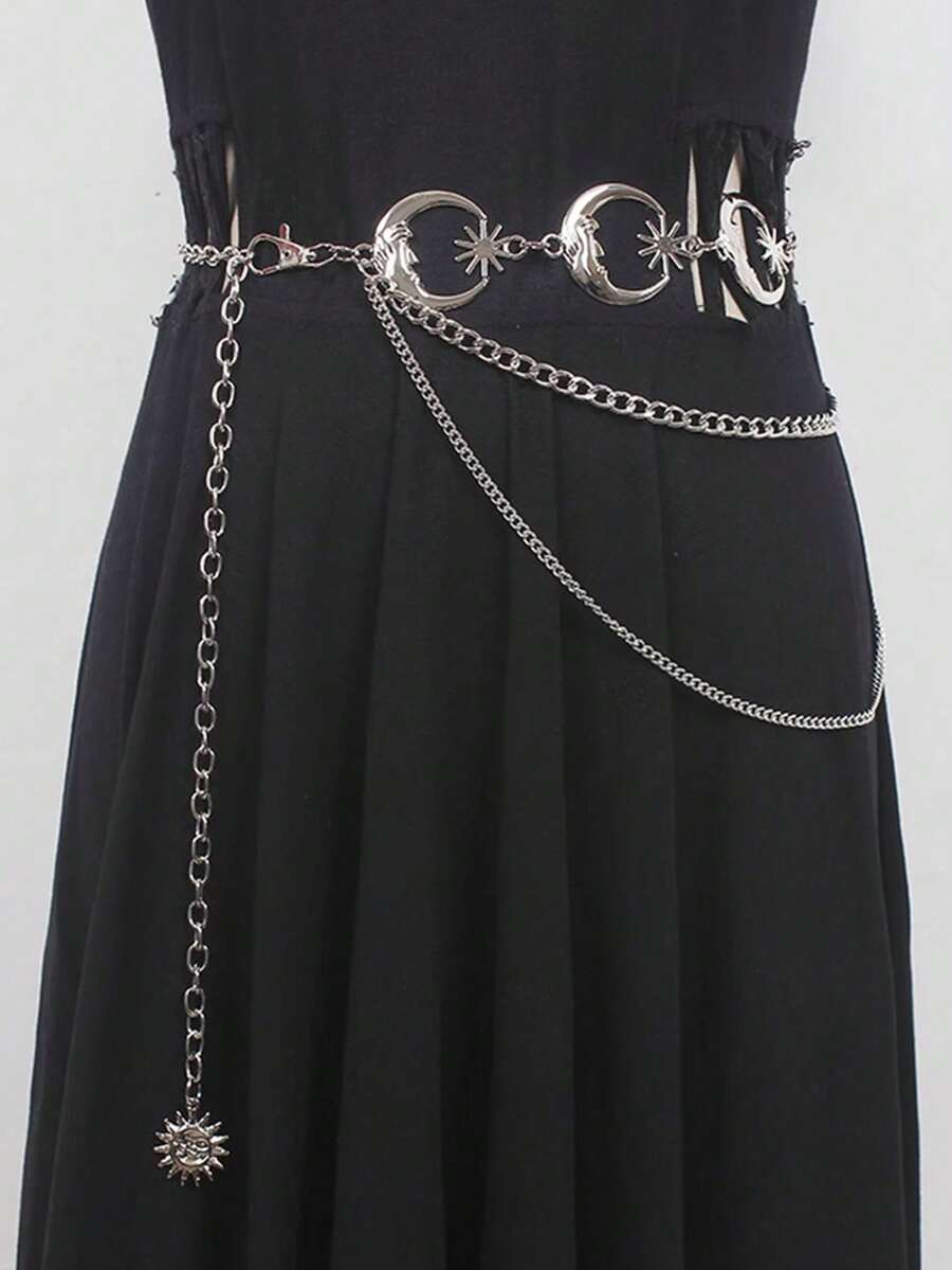 1 Piece Pack - Women's Multi-Layer Metal Waist Chain - Simple And Versatile Dress For Formal Occasions - Daily Casual Decoration