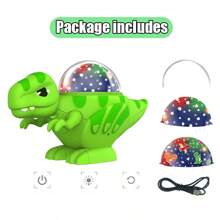 Decorazioni natalizie, proiettore di luci notturne a tema dinosauro, luce notturna a stelle a tema dinosauro per camera da letto, camera, palcoscenico, giocattoli a tema dinosauro con rotazione a 360°, 2 pellicole di proiezione, regali di compleanno e Natale, luce decorativa notturna a LED per camera da letto, soggiorno, casa theater, soffitto, DJ, festa da ballo, riempitivi per calze di Natale