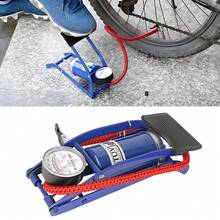 Inflatable Pumps Foot Pumps Manual Inflatable Tools Portable Foot Pumps Labour-Saving Inflatable Pumps With Pressure Gauge For Bicycles Motorcycles Blue - Blue - View 5