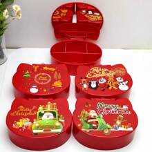 صندوق مجوهرات مطبوع عليه قطة بأذنين مع مرآة ، مناسب لتخزين وتعبئة المجوهرات والمستحضرات التجميلية ، صندوق هدايا عيد الميلاد الاحتفالي