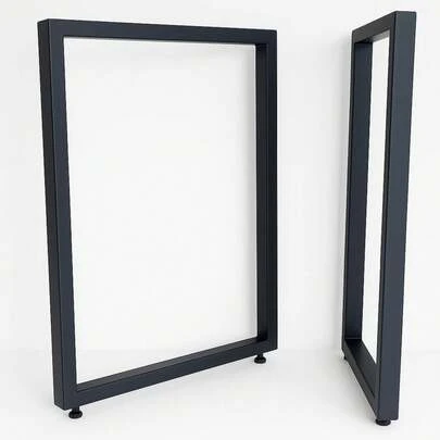 PES RETANGULAR de MESA Estilo INDUSTRIAL 75x60cm Kit c/2un - PRETO