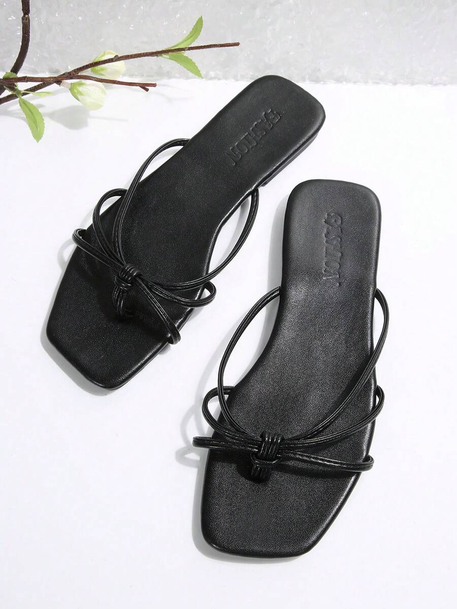 时尚女士拖鞋 - 轻便透气，露趾平底，休闲夏季鞋，配有舒适鞋垫和可调节鞋带，方便行走，适合海滩装扮，也可作人字拖穿着。