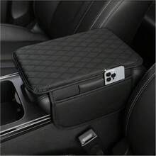 1 pièce Housse de console centrale de voiture, housse de repose-bras  avec 2 sacs de rangement. Coussin universel de boîte d'accoudoir de voiture. Accessoires d'intérieur de voiture protecteur pour la plupart des véhicules