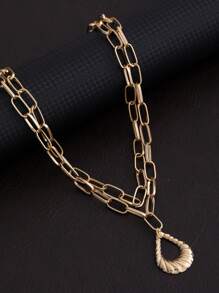 1pc Minimalist Gold Pendant Necklace, Multiple Styles Available