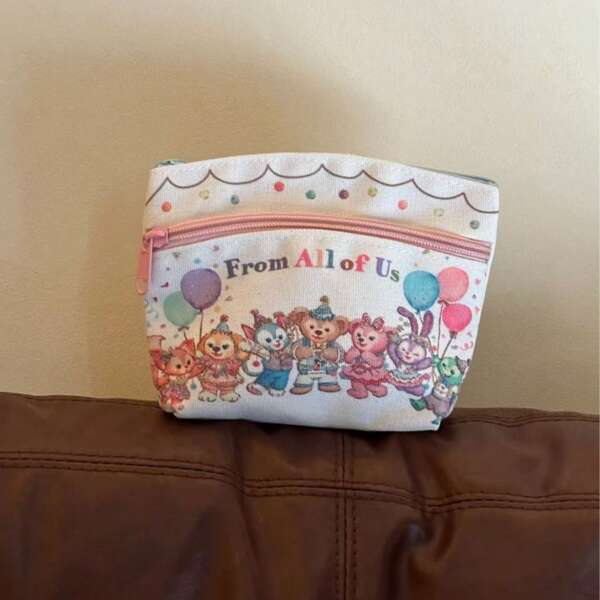 Disney [Bag Only] Disney Spring Party Floral Print Dual Layer Makeup Cosmetic Organizer Storage Bag,School Supplies,Back To School