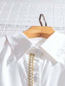 Women's Casual Versatile Simple Solid Color Dolman Sleeve Blouse - White - View 3