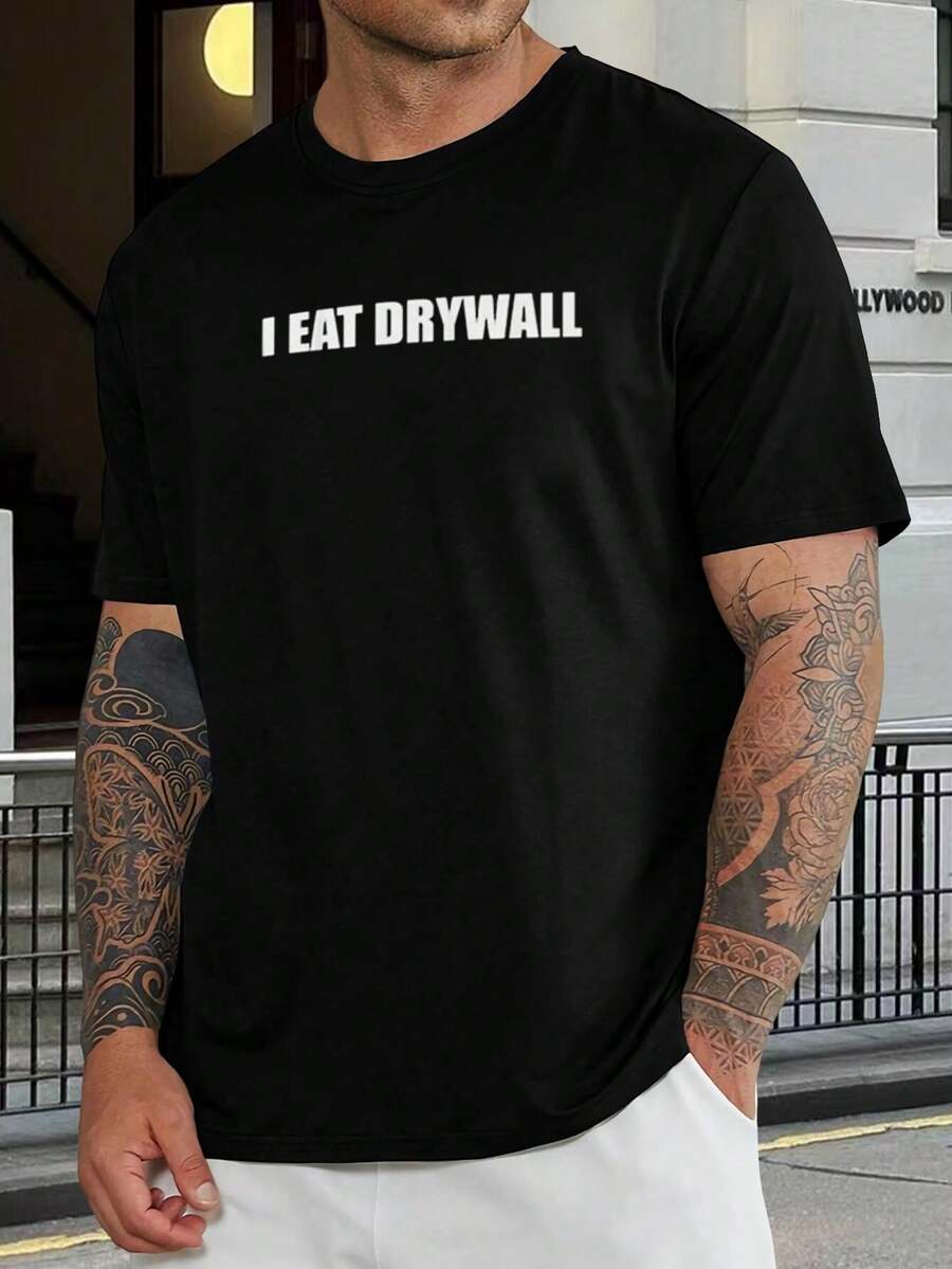 Camiseta divertida de paneles de yeso - Camiseta sarcástica de trabajador de la construcción - Regalo novedoso e hilarante para papá, esposo o novio - Negro - Ver 1