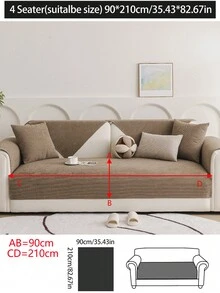 1入防水防油沙發坐墊，現代極簡設計全季節沙發墊，抗污、防刮花、防滑沙發套，防塵、防髒、可清洗不易褪色的L形沙發和1、2、3或4個座位套 - 咖啡棕 - 查看 17