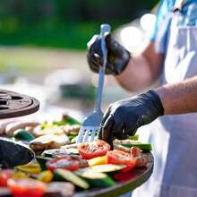 100pc Disposable Nitrile Black 3.5-Mil Latex Free Tattto Nail Hair Salon Cleaning Gloves - Black - View 3