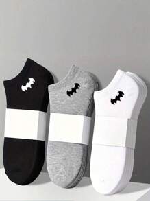 Warner Bros Set de 1/5/10/15/20/25/30 pares de calcetines esenciales de corte bajo para tobillo para hombres, suaves y ligeros, versátiles para mujer/hombre/pareja en primavera/verano, serie en negro/blanco/gris , tipo piel de Batman, transpirables, cómodos y de moda. Ideales como regalo, para volver al colegio, viajar o uso diario.