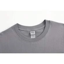 Summer New Casual Men's Short Sleeve T-Shirt- Light Blue Watercolor Stain On A White Background_3.Jpg - 灰色 - 查看 5