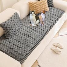 Mivnue Pet Couch Cover, Couch Covers For Dogs, Washable Dog Sofa Covers Couch Protector, Fuzzy Non Slip Couch Slipcover Pet Friendly (Brown, 27.6" X 59.1") - 灰色 - View 5