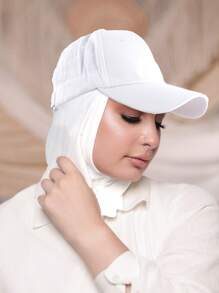 1pc Fashion Visor Cap With Tie Band, Baseball Cap, Headscarf Cap, Suitable For Casual, Party, Gathering