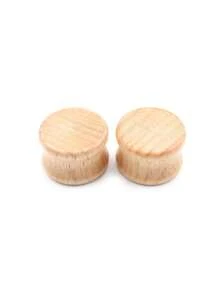 2 Peças Plugues e Túneis de Madeira, Expansor de Orelha, Plugues de Madeira Natural, Túneis, Tamanhos 6mm-20mm, Túneis de Carne, Joias Corporais, Piercings