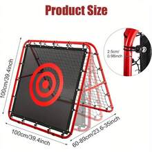 Double Sided Rebounder Net For Football Training Equipment Multi-Skills Rebounder Training Aid Target Soccer Goal Kickback Adjustable Practice Goalkeeper Coaching Rebound Net - Double-Sided Yellow - View 4