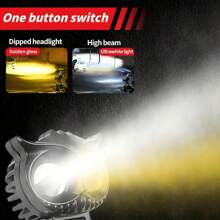 Heyword Heyword The Two-Color Motorcycle Headlight Features An Owl Design With Four Modes Of Auxiliary Spotlights, Motorcycle Scooter Fog Lights, And Driving Lights