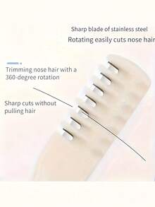 20件套便携式360°旋转温和无痛鼻毛修剪器套装，男女通用，亲肤面部脱毛工具，具有精准修剪功能 - 彩色 - 查看 4